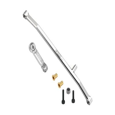 Aluminum 7075 Steering Tie Rod & Drag Link for Losi 1/18 Mini LMT 4X4 Brushed Monster Truck RTR-LOS01026 Upgrade Parts - Silver