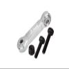 Aluminum 7075 Steering Drag Link for Losi 1/18 Mini LMT 4X4 Brushed Monster Truck RTR-LOS01026 Upgrade Parts - Silver view 1