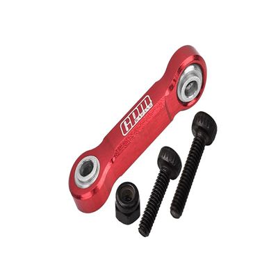 Aluminum 7075 Steering Drag Link for Losi 1/18 Mini LMT 4X4 Brushed Monster Truck RTR-LOS01026 Upgrade Parts - Red