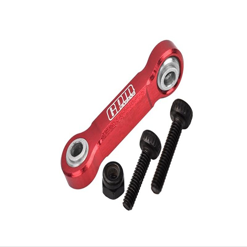 Aluminum 7075 Steering Drag Link for Losi 1/18 Mini LMT 4X4 Brushed Monster Truck RTR-LOS01026 Upgrade Parts - Red
