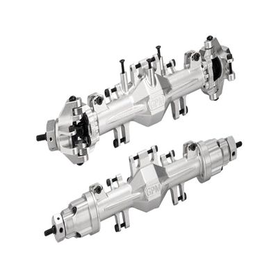 Aluminum 7075 Quick Release Front & Rear Axle Housing Kit for Losi 1/18 Mini LMT 4X4 Brushed Monster Truck RTR-LOS01026 Upgrade Parts - Silver