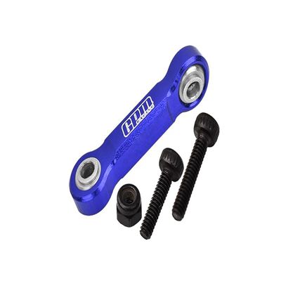 Aluminum 7075 Steering Drag Link for Losi 1/18 Mini LMT 4X4 Brushed Monster Truck RTR-LOS01026 Upgrade Parts - Blue