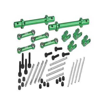 Aluminum Front & Rear Sway Bar for Losi 1/18 4WD Mini-LMT Monster Truck LOS01026 Upgrade Parts - Green