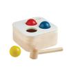 PlanToys Punch and Drop Bin Wooden Montessori Fine Motor and Cause and Effect Toy | Coordination, Problem Solving and Early Learning Activity | Eco Friendly Educational Hammer and Ball Set view 1