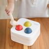 PlanToys Punch and Drop Bin Wooden Montessori Fine Motor and Cause and Effect Toy | Coordination, Problem Solving and Early Learning Activity | Eco Friendly Educational Hammer and Ball Set view 3