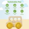 PlanToys Wooden Timber Trail Bus | Montessori Push and Roll Toy for Fine Motor Skills, Coordination and Cause and Effect Learning | Eco Friendly Toy Vehicle for Imaginative and Active Play view 3