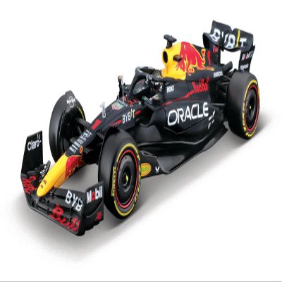 Bburago 1:24 Scale 2023 Formula Racing Oracle RB19 (2023) Diecast Vehicle with Helmet, Verstappen #1