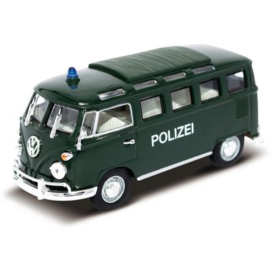 1962 Microbus Police Green 1/43 Diecast Car Model by Road Signature 43210