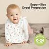8-Pack Baby Bibs for Boys, Girls - Pullover Bibs for Drooling Teething Baby Girl & Boy Toddler, Newborn, Soft & Absorbent, Cute Colors, Large Torso Coverage Keep Infant Clean & Dry (Wildscape) view 2