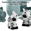 Replacement Part Fisher-Price Little-People Noah's Ark Playset - BMM06 - DKV14 ~ Replacement Zebra with Ladybug on Head Figure, White, Black, Red view 2