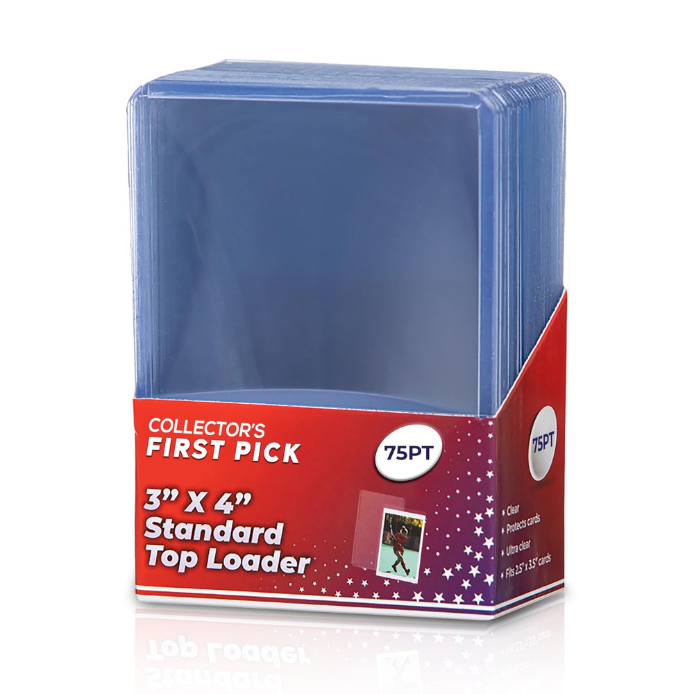 (25) 75pt Premium Top Loader Pack Card Sleeves Thick Storage Card Protector for Gaming Cards, Football, Basketball, Baseball, Hockey and Memorabilia Ultra Clear Card Sleeve Hard Protector Storage Pro
