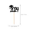 20Pcs Graduation Cake Picks Graduation Cupcake Toppers Elegant Cap Decorations for Party and Material for Celebrations and Gatherings view 3