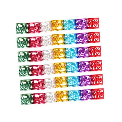 100Pcs Aluminum Hair Coil Dreadlocks Braid Rings