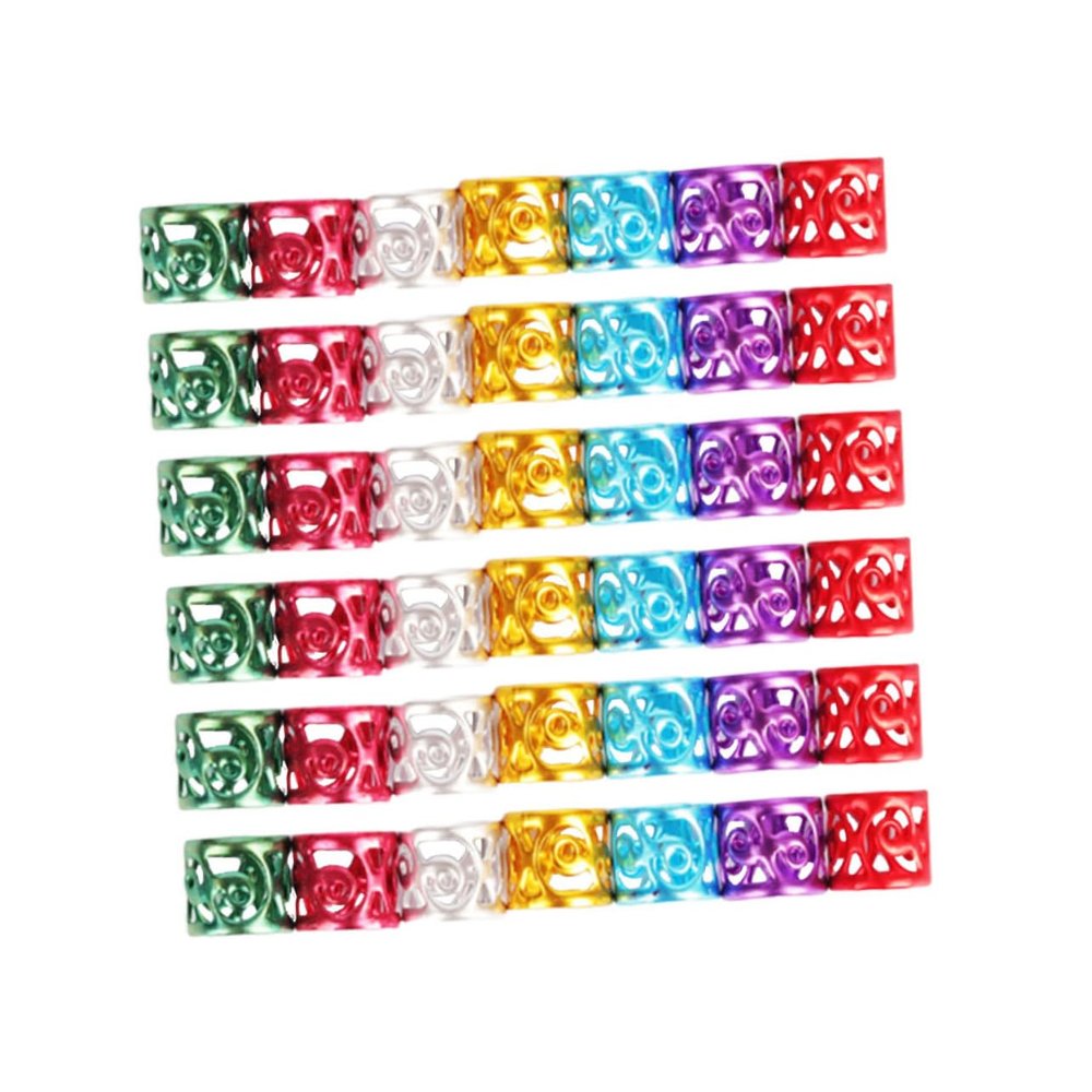 100Pcs Aluminum Hair Coil Dreadlocks Braid Rings