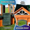 Sportspower My 1st Wooden Playhouse: Working Door, Open Concept Design and Flower Pot Holders Constructed from Premium Wood (Pre-Cut and Stained) view 4