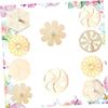 FELTECHELECTR Wooden Kids Gyroscope Toys Unfinished Tops 10pcs Creative Painting Toys view 3