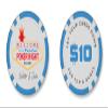 TigerTail Sports Welcome to Our Fabulous Poker Night Personalized Poker Chips - Official Size and Weight (Light Blue Chips) view 1