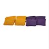 2 inch purple and yellow tabletop mini bean bags cornhole bean bag toss view 1