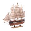 HYTTER 30cm Desktop Carving Wooden Handmade Boat Miniature Sailboat Model Desk Ornament Home Decoration Gift for Men and Women view 1