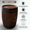 Piggy Bank for Adults, Large Wooden Wine Barrel Money Box with Lock & Key, Rustic Coin Bank, Home Bar & Office Decor Gift, Holds 1.5 Liters view 2