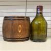 Piggy Bank for Adults, Large Wooden Wine Barrel Money Box with Lock & Key, Rustic Coin Bank, Home Bar & Office Decor Gift, Holds 1.5 Liters view 3