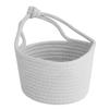 KOMBIUDA Woven Cotton Rope Hanging Basket Organizer Grey Round Storage Container for Home Accessories for Toys Books and Sundries view 1