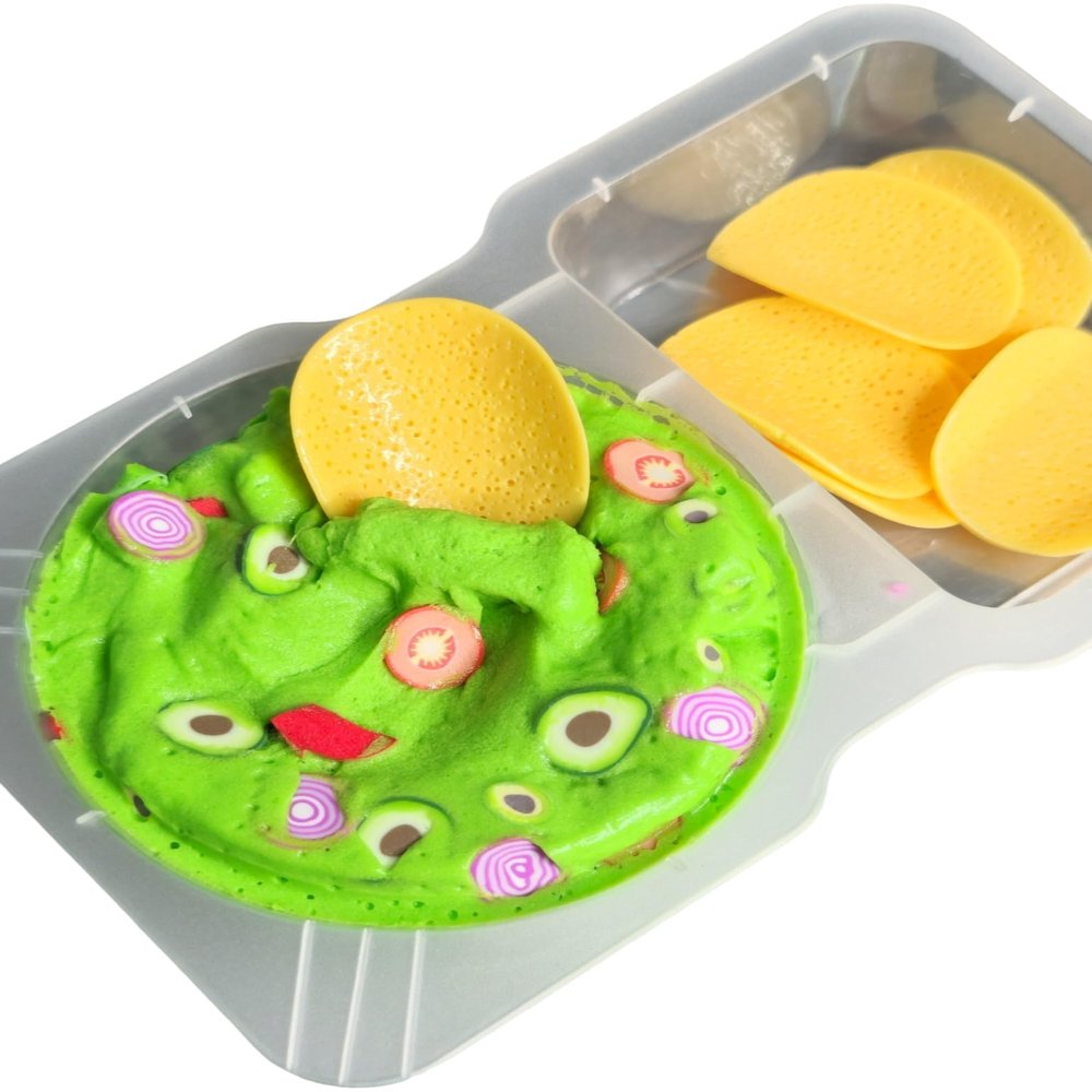 Guacamole & Chips DIY Butter Slime Kit  6oz Handmade Scented Clay Whip Fake Chips Sprinkle Topping Sensory Toy  Hoshimi Slimes