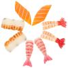 8Pcs Realistic Artificial Sushi Nigiri Fake Salmon Slices for Home Kitchen Restaurant Display and Party Decoration view 1