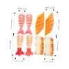 8Pcs Realistic Artificial Sushi Nigiri Fake Salmon Slices for Home Kitchen Restaurant Display and Party Decoration view 2
