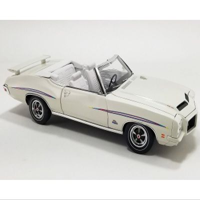 1971 GTO Judge Convertible White with Graphics and White Interior Last Judge Built Limited Edition to 390 Pieces Worldwide 1/18 Diecast Model Car by Acme A1801220