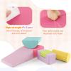 Costzon Toddler Climbing, 6 Pieces Climb and Crawl Playset with PU Cover for Baby Crawling, Climbing & Walking, Indoor Foam Climbing Blocks for Toddlers 1-3, Light Pink view 2