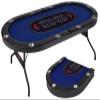 Rioloiuy 10 Player Poker Table Foldable,Texas Holdem Table, Portable Casino for Game Room Folding Poker Table Padded Rails and Cup Holders Table top (84 in) view 1