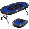 Rioloiuy 8 Player Poker Table Foldable, Texas Holdem Casino Table with Padded Rails & Cup Holders, Portable Folding Game Table for Home or Game Room, 71 Inch view 1