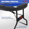 Rioloiuy 8 Player Poker Table Foldable, Texas Holdem Casino Table with Padded Rails & Cup Holders, Portable Folding Game Table for Home or Game Room, 71 Inch view 2