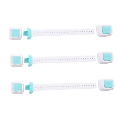 Abaodam Multipurpose Child Safety Locks 3 Pack Cabinet Safety Latches Anti-pinch Cabinet Locks for Boys and Girls