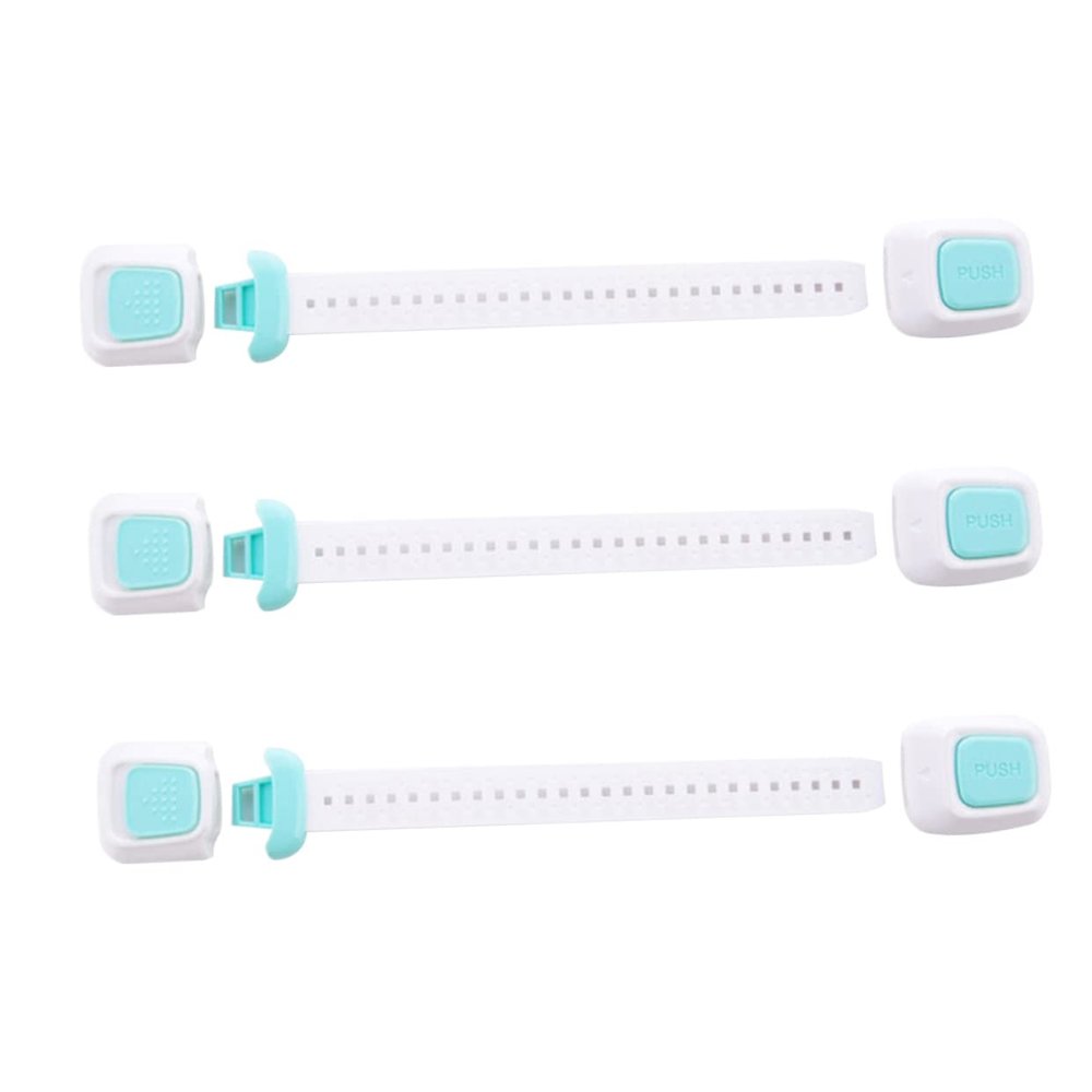 Abaodam Multipurpose Child Safety Locks 3 Pack Cabinet Safety Latches Anti-pinch Cabinet Locks for Boys and Girls