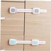Abaodam Multipurpose Child Safety Locks 3 Pack Cabinet Safety Latches Anti-pinch Cabinet Locks for Boys and Girls view 2