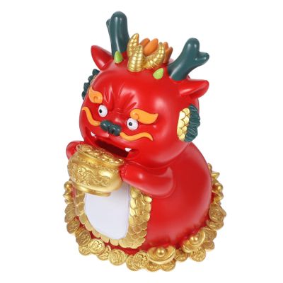 Abaodam 1pc Dragon Piggy Bank Saving Jar Chinese Year Decorative Money Storage Box Zodiac Dragon Statue Capacity Resin Design for Home Decor and Savings