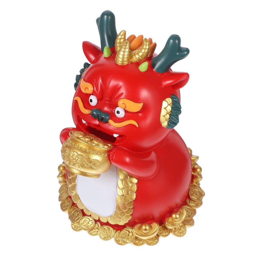 Abaodam 1pc Dragon Piggy Bank Saving Jar Chinese Year Decorative Money Storage Box Zodiac Dragon Statue Capacity Resin Design for Home Decor and Savings