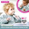 Bibado - Dippit Baby Spoon and Dipper, Mist (2-Pack) - Soft, Chewable Dipper & Deep Spoon - Two-Hand, Sensory Grip - Toddler Utensils - Baby Led Weaning Supplies - Baby Essentials - 6 Months+ view 3