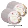 Birthday Galore Butterfly Bridal Shower - 32 Piece Disposable Party Supplies - Pink Floral Bridal Shower Decorations - Round Party Plates - Large 9" Paper Plates In Bulk view 2