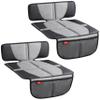 Helteko Car Seat Protector - 2 Pack Seat Mat for Under Child Booster Carseat, Seat Cover Protector from Waterproof & Stain Resistant Thickest Padding Material for Leather and Fabric Seats, Gray view 1