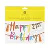 Talking Tables Customisable & Reusable Happy Birthday Garland with Numbers | Eco-Friendly Party Decorations for Women or Men, Bright Celebration Bunting Recyclable Packaging 2.5m view 4