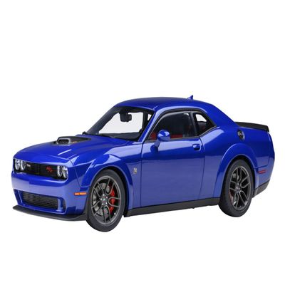 Autoart 2022 Dodge Challenger R/T Scat Pack Widebody Indigo Blue 1/18 Model Car