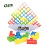 KIEZ 48 Pcs Tetra Tower Stacking Games, Balance Building Blocks, Fun Balance Stacking Toy for Kids, Board Games for Family Night & Team Parties view 1