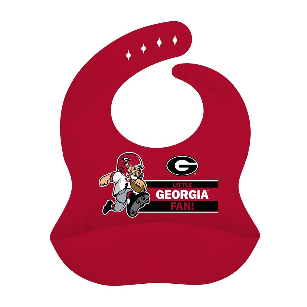 Baby Fanatic Georgia Silicone Bib - Premium Quality, Educational, and Fun Activity for Kids and Families - Great Gift Idea for Holidays, Birthdays, and Everyday Playtime Soft Silicone Baby Bib