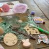 Easter Hippity Hop Kids' Arts & Crafts Kit | Bath Bomb, Easter Eggs, Painting/Wood Craft Projects, Cotton Candy Scented Slime, Bunny, Easter Gift, Birthday Gift, Children's Gift, Kids' Party Favor view 3