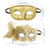 Abaodam Masquerade Mask Couples Set Lightweight Plastic Carnival Masks for Halloween Masquerade Balls Weddings and Costume Parties view 2