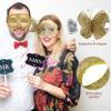 Abaodam Masquerade Mask Couples Set Lightweight Plastic Carnival Masks for Halloween Masquerade Balls Weddings and Costume Parties view 4