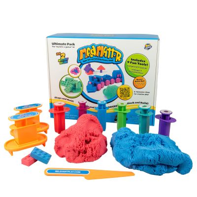 Mad Mattr Ultimate Pack, Fun for Ages 3 and up, 10oz of Mad Mattr, Extruders, Ultimate Brick Makers, a Safe Cutting Tool, Non-Toxic Dough and Never Dries Out